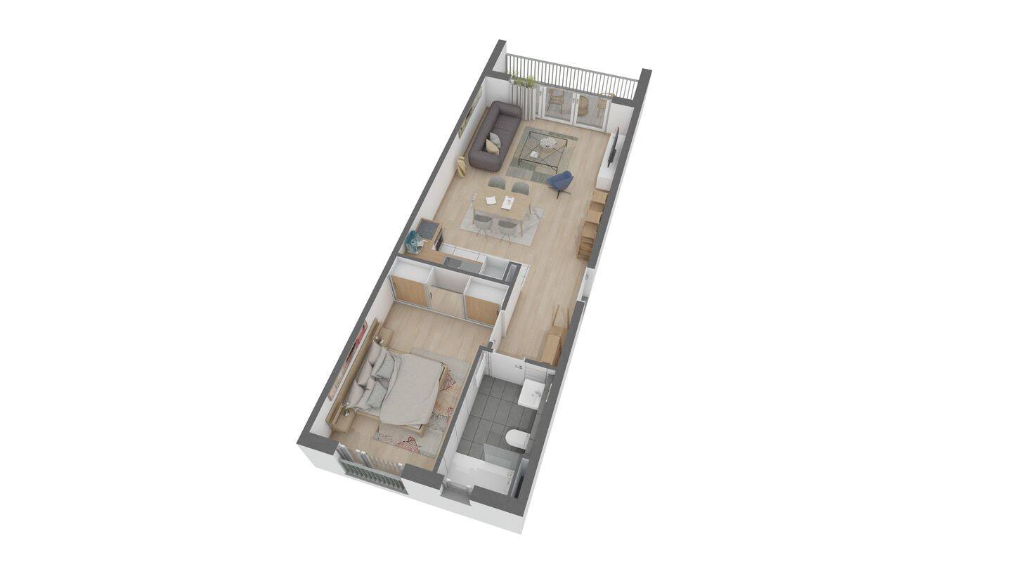 Attraktive 2,5-Zimmer-Wohnung  im EG in S-Bahn-Nähe, 63073 Offenbach am Main (Bieber)