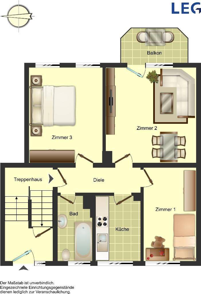 Demnächst frei! Bezugsfertige 3-Zimmer-Wohnung in Lünen Wethmar zu besichtigen, 44534 Lünen