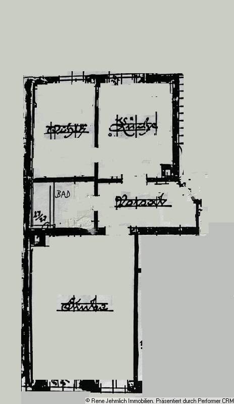Charmante 2-Raum-Wohnung mit Einbauküche und praktischem Grundriss
