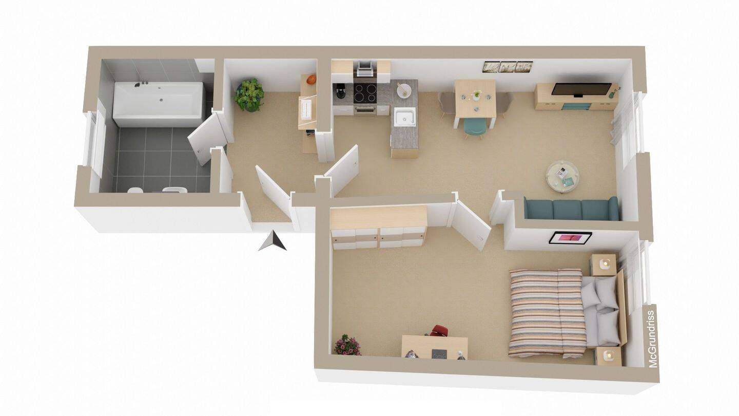 Charmante 2-Zimmer-Wohnung in Mühldorf a.Inn – Ideal für Singles und Paare, 84453 Mühldorf a. Inn