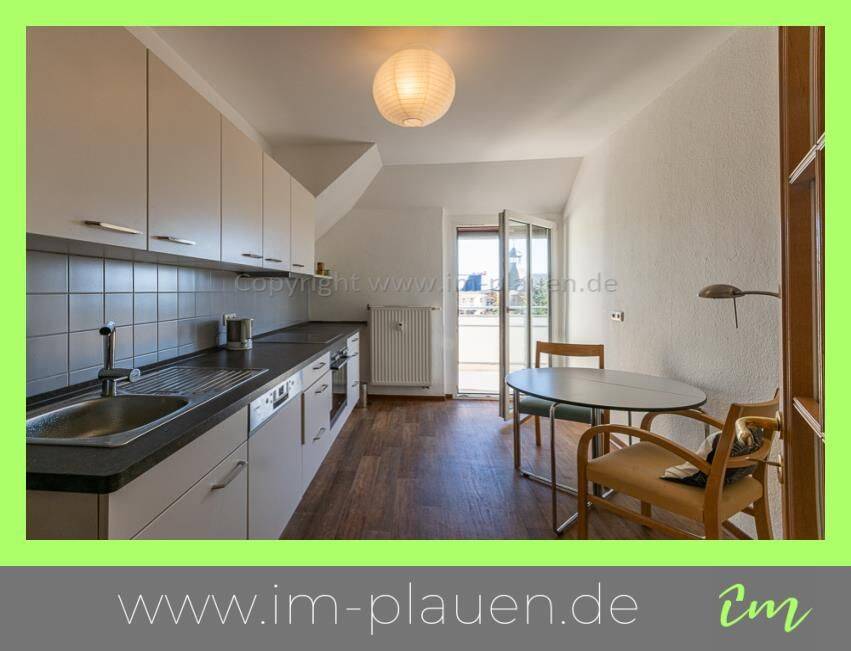 EBK – Balkon – Eiche Parkett | 4-Zimmer-Wohnung Plauen Seehaus, 8523 Plauen