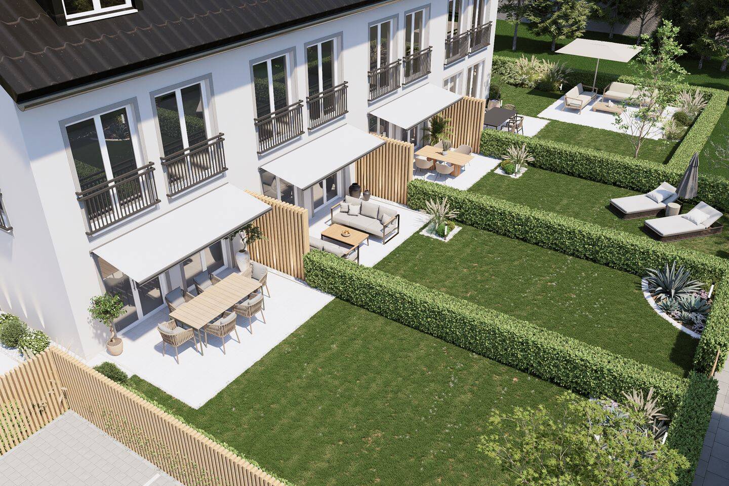 Erstellung von modernen Niedrigenergie-RH mit Stellplätzen im idyllischen und grünen Gilching, 82205 Gilching