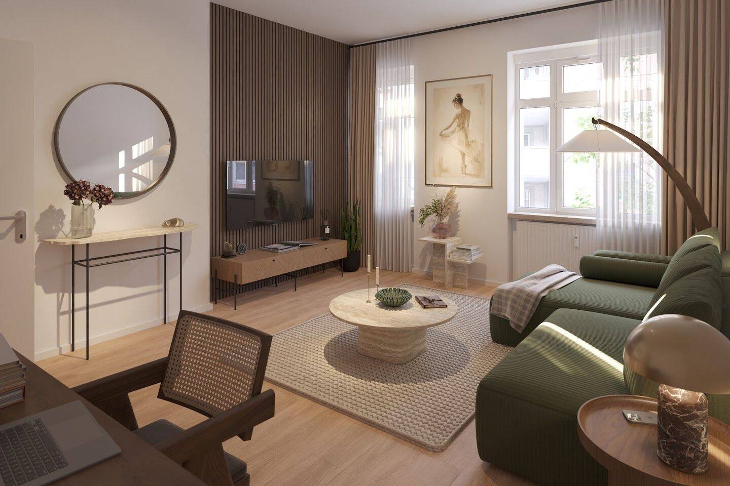 Frisch sanierte Altbauwohnung mit Aufzug und Balkon – ideal für Familien oder Paare., 7545 Gera (Bieblach Innenstadt Ostviertel Pforten Untermhaus)
