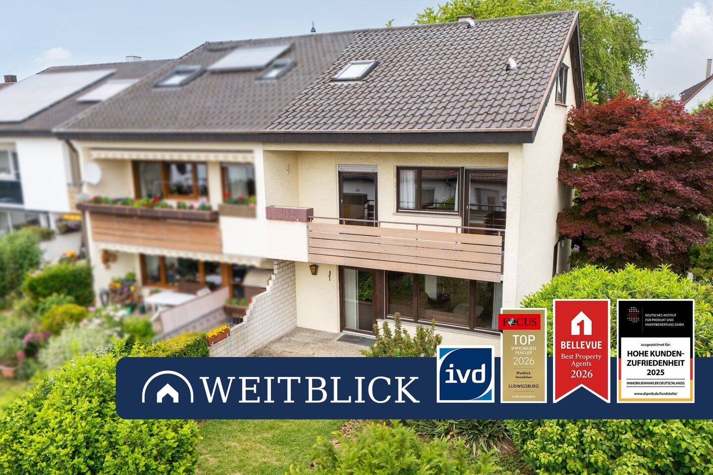 WEITBLICK:Reiheneckhaus mit Garten!, 71691 Freiberg am Neckar