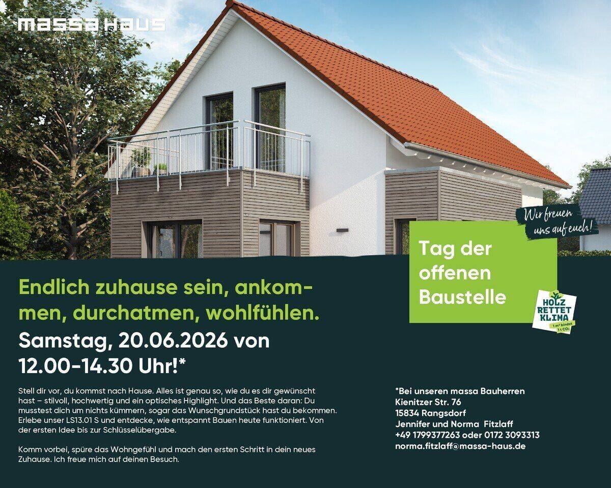 Tag der offenen Baustelle in Rangsdorf! Samstag: 12:00-14:30 Uhr – kommt vorbei, 16244 Schorfheide