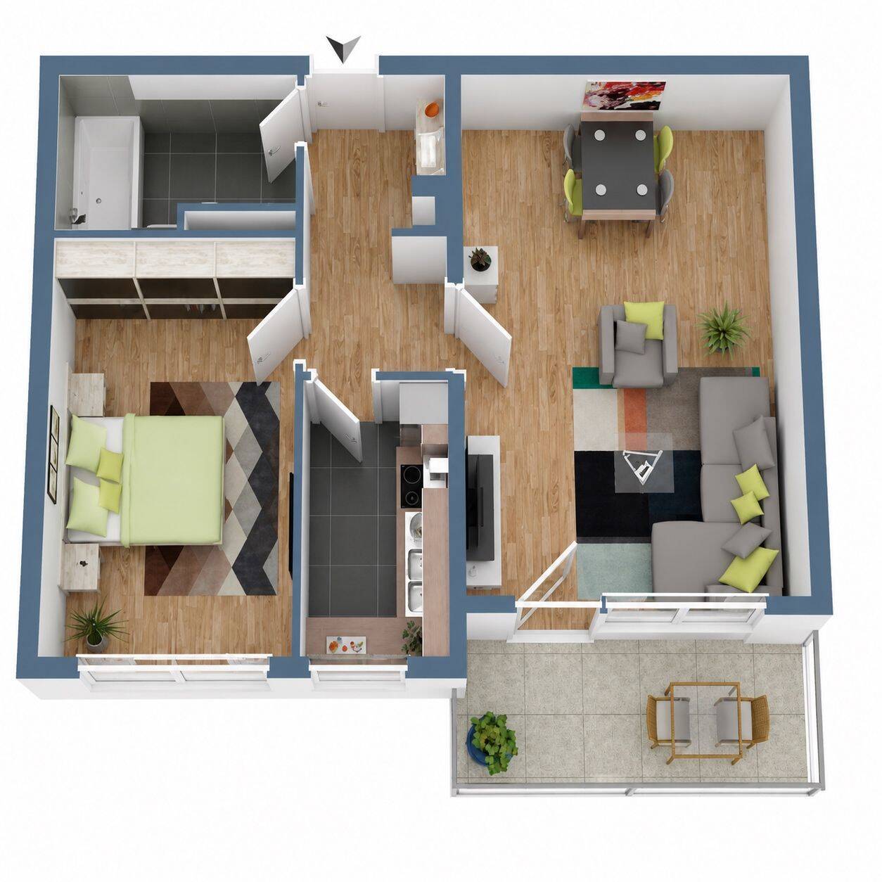 Barrierefreie 2-Zimmer-Wohnung mit Balkon in Taunusstein, 65232 Taunusstein