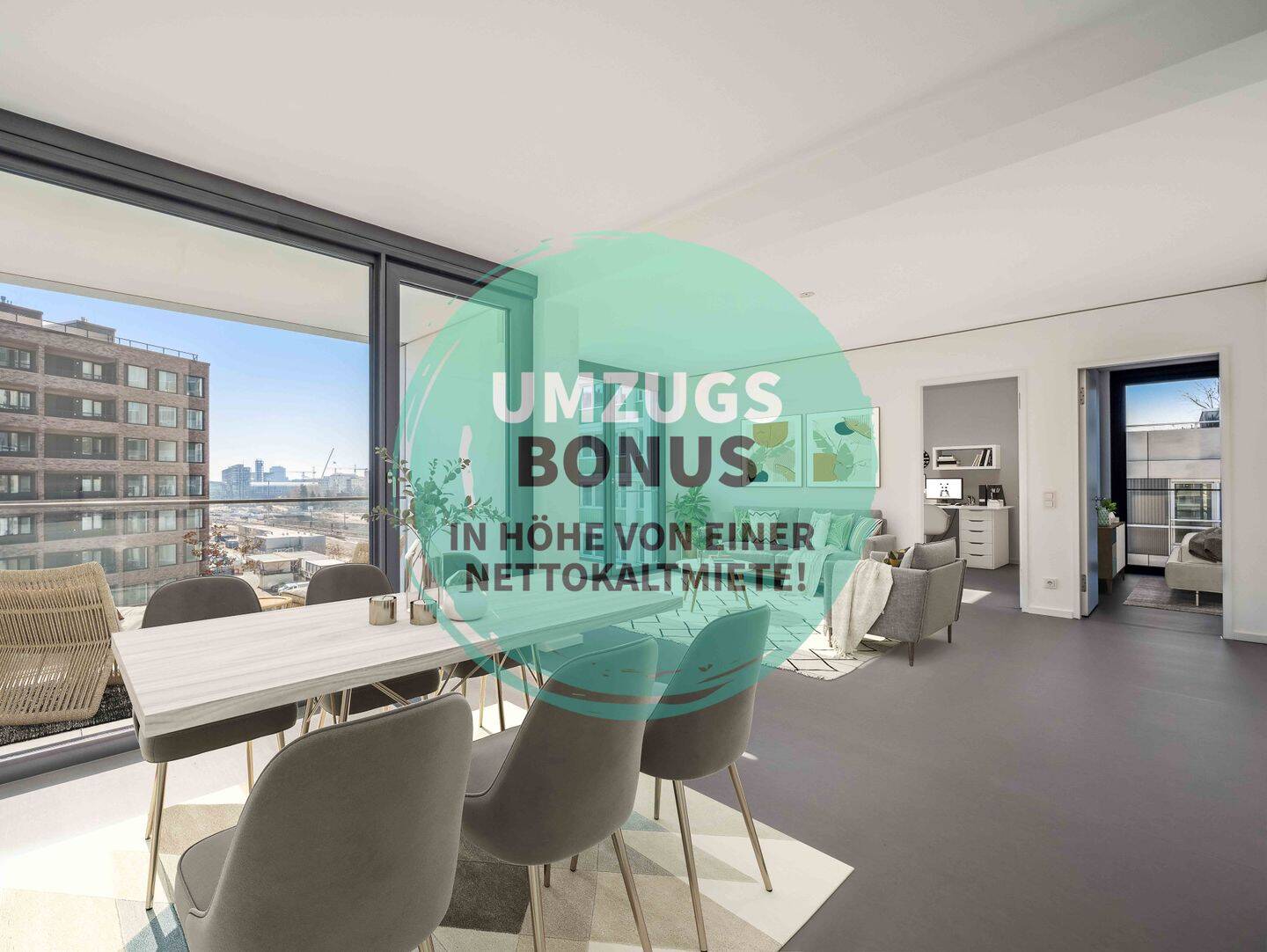 Live Elevated – Charmantes 3-Zimmer-Apartment mit Loggia im exklusiven Colonnades, 10557 Berlin (Mitte Hansaviertel Moabit Tiergarten)