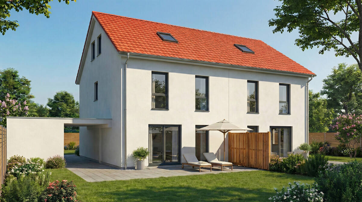 Neubau Doppelhaushälfte(Effizienzhaus40) mit vielen Gestaltungsmöglichkeiten in Winkelhaid – Lage am Waldrand, 90610 Winkelhaid