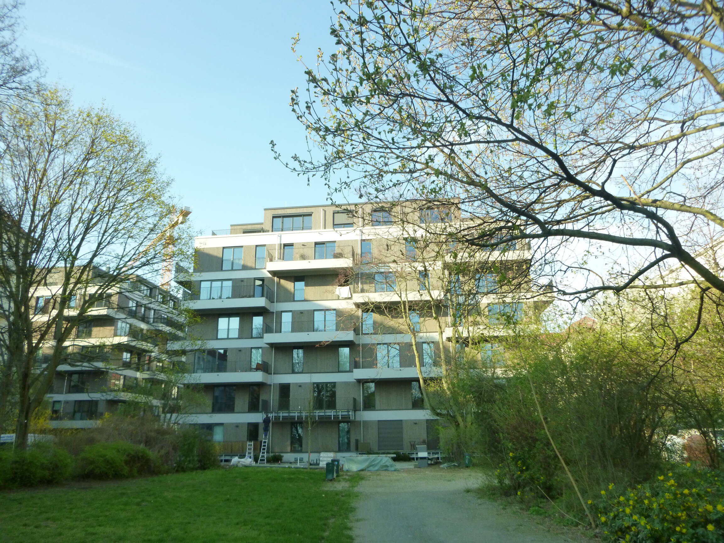 Ökologischer Neubau 3 Zi. mit Balkon und TG am Schmollerplatz (200m vom Landwehrkanal), 12435 Berlin (Treptow-Köpenick Alt-Treptow Kleingartenanlage Rathaus Plänterwald)