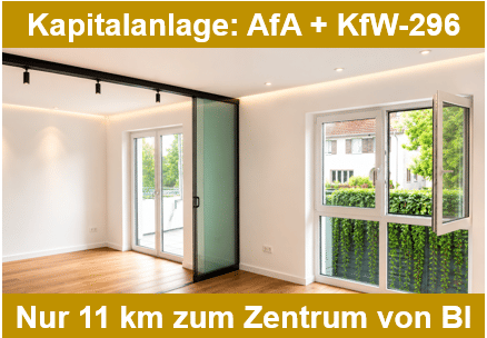 Vor BIELEFELD: ETW. als KAP-Anlage. 5% degr. Afa plus KfW-296-Förderung., 33613 Bielefeld (Babenhausen Gellershagen Innenstadt)