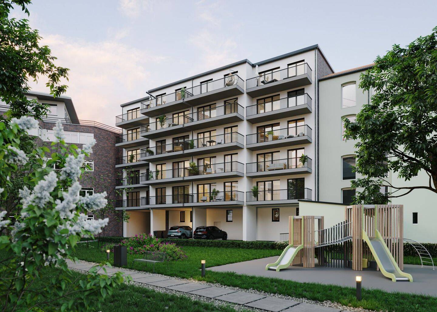 Helle 3-Zimmer-Wohnung mit Südwest-Balkon – Neubau mit KfW 40 QNG, 24114 Kiel (Südfriedhof)