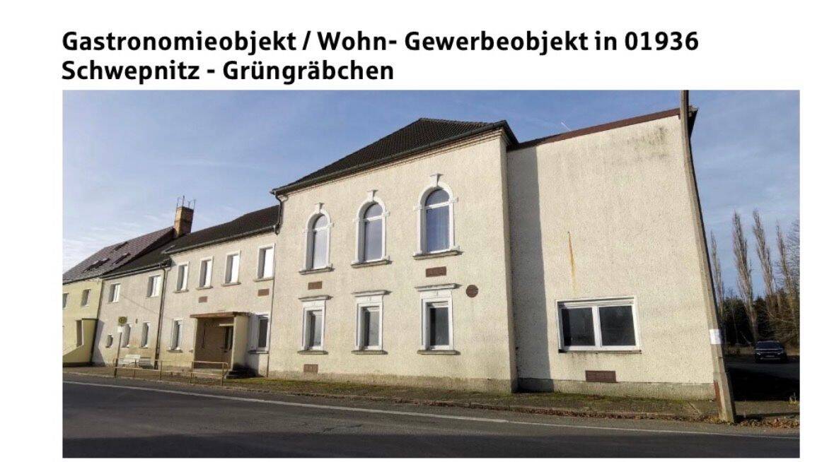 Wohn – und Geschäftshaus , Ballhaus , einmalige Gelegenheit für Liebhaber Wohnfläche: ca. 831 m2
Grundstück: ca. 3.464 m2, 1936 Schwepnitz