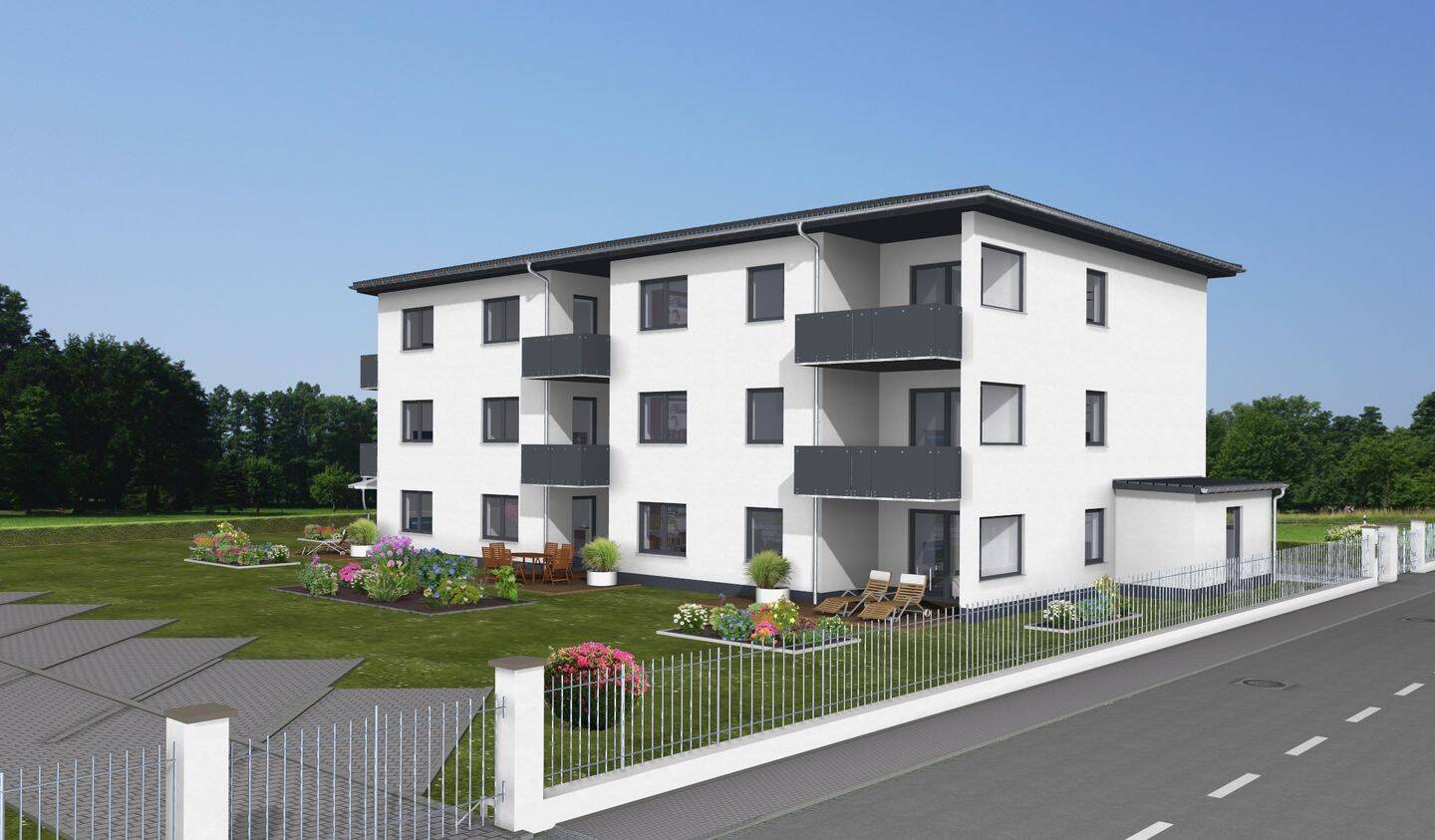 Moderne 3-Zimmer-Wohnung mit Balkon, Gemeinschaftshof und Parkplatz in Stralsund , Knieper Nord, 18435 Stralsund