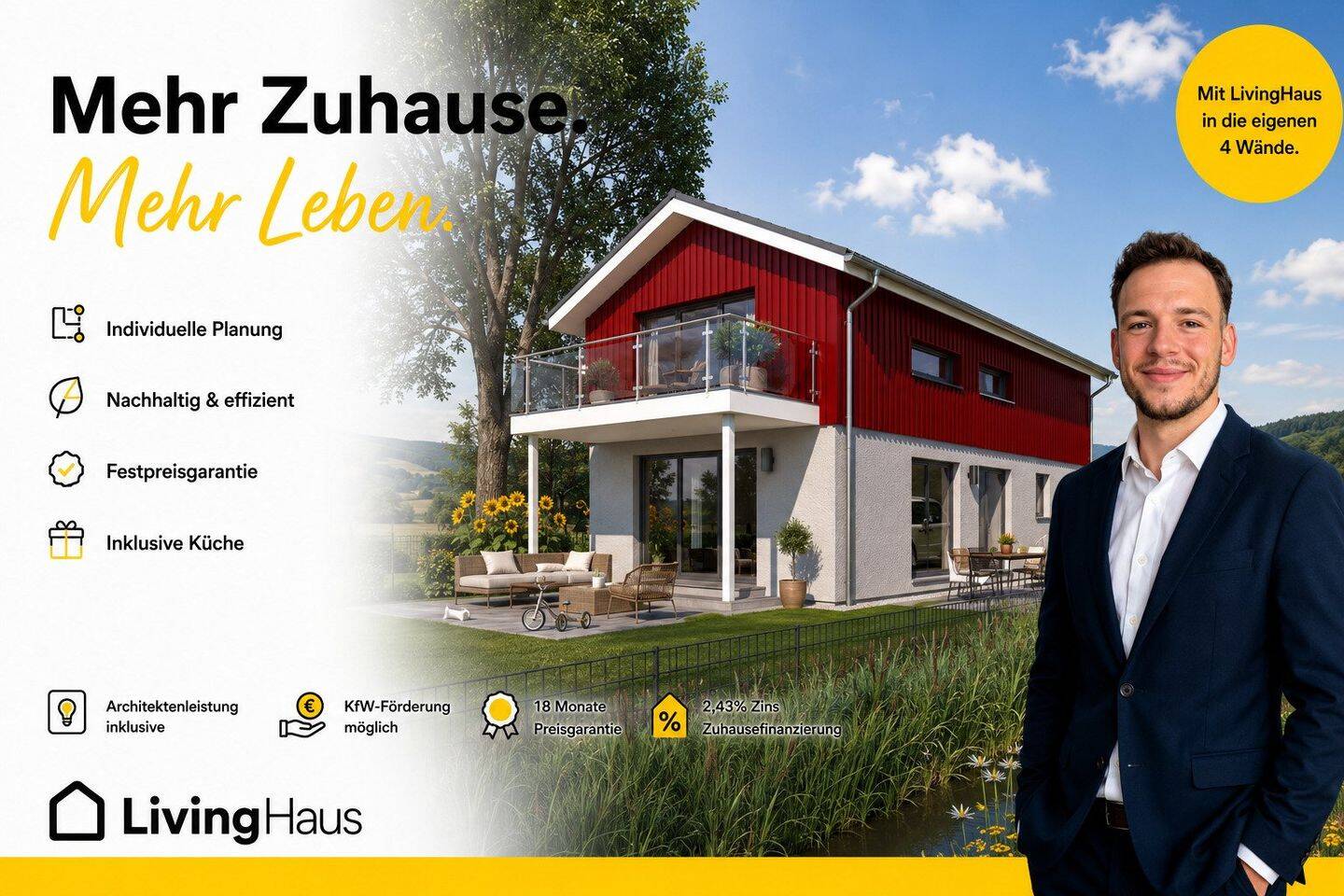 Living Haus | Ihr Grundstück. Ihre Architektur. Ihr persönliches Zuhause. | KfW 40 & QNG, 45768 Marl