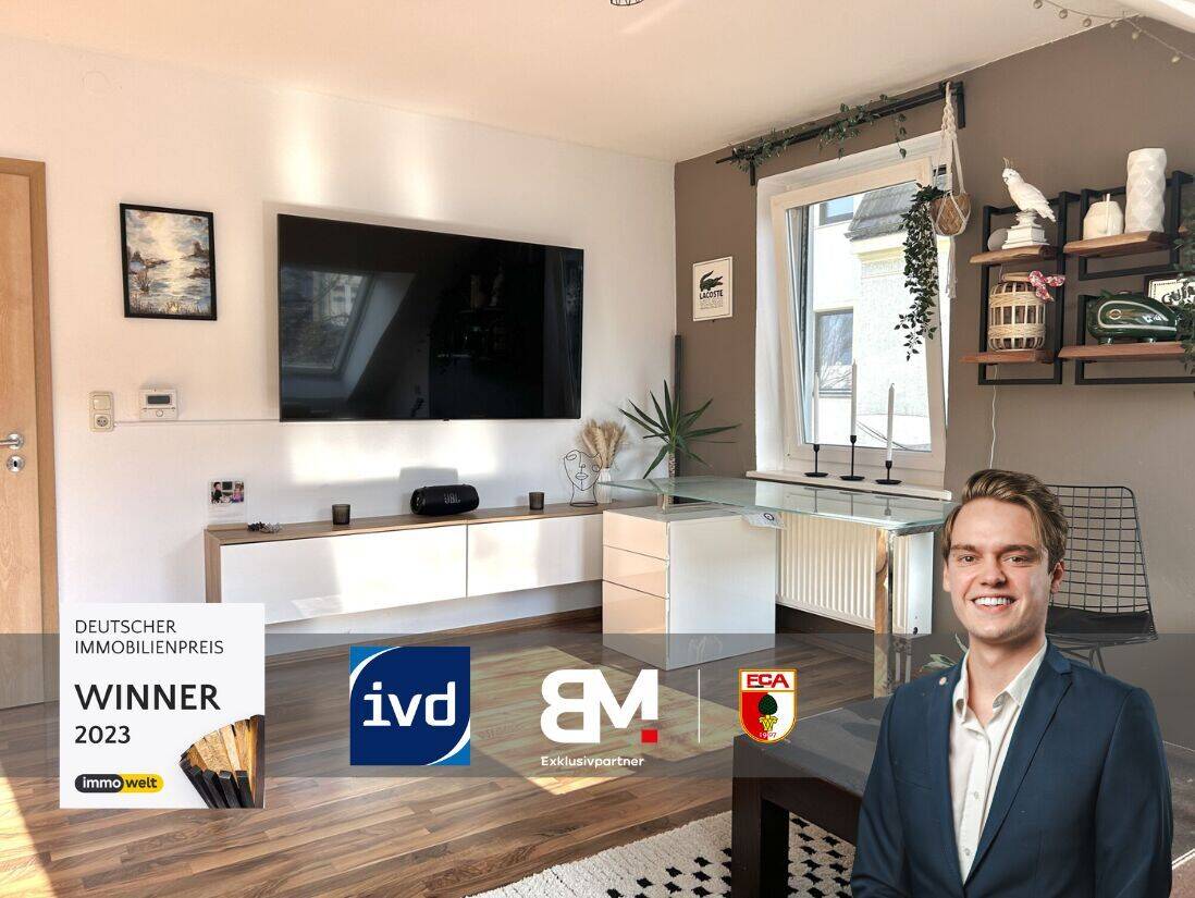 Stilvolle 2-Zimmer-Dachgeschosswohnung mit Küche | Augsburg-Spickel | ca. 1 km zur Innenstadt, 86161 Augsburg (Herrenbach Hochfeld Innenstadt Spickel Universitätsviertel)