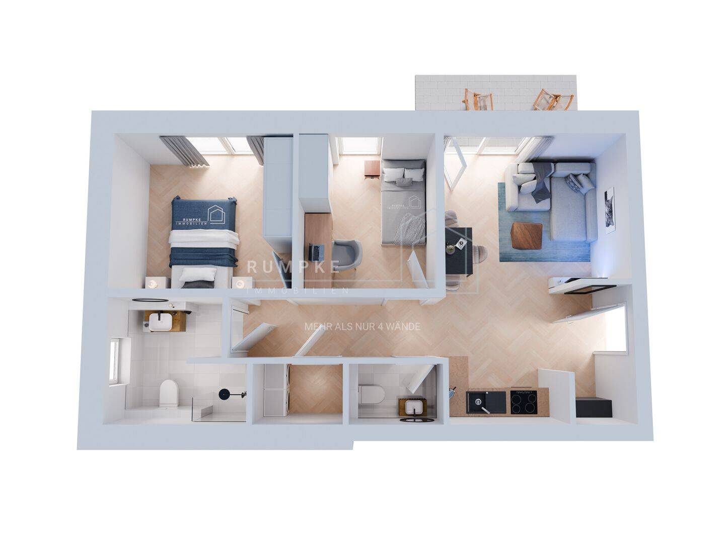 Neubauwohnung im Obergeschoss mit Küche, Fahrstuhl und Balkon, 49740 Haselünne