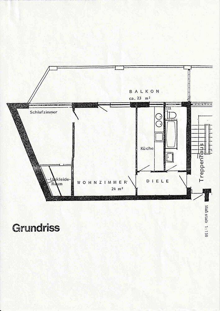 2-Zi-Etagenwohnung mit großer, überdachter Terrasse (ca. 20 m²) in Düsseldorf Pempelfort, 40477 Düsseldorf (Derendorf Golzheim Pempelfort)