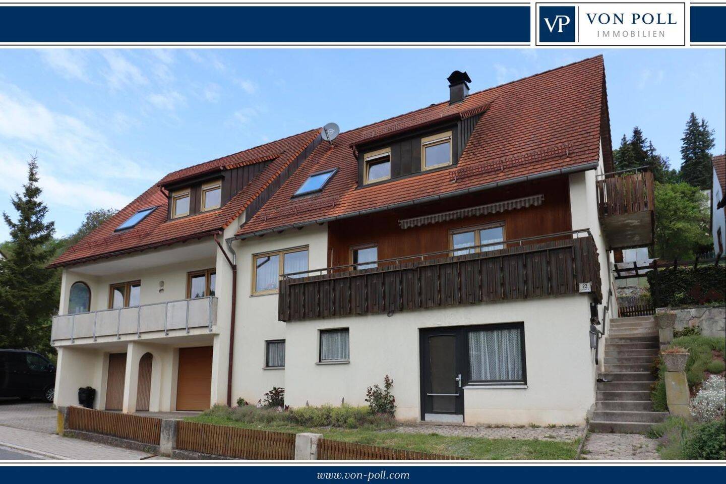 Gepflegte 4-Zimmer Eigentumswohnung mit zwei Balkonen und Kachelofen in traumhafter Lage, 91622 Rügland