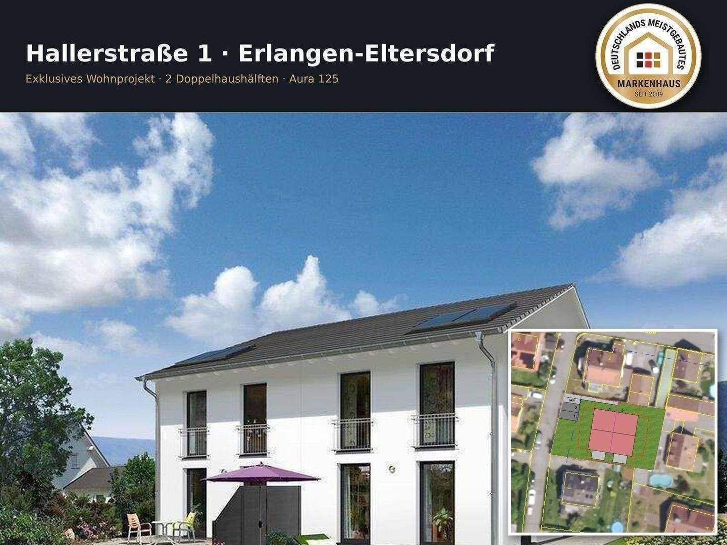 Erlangen: Neubau DHH| Komplettpreis inkl. Grundstück & Baunebenkosten, 91058 Erlangen (Bruck Eltersdorf Erlangen-Süd Sebaldussiedlung Tennenlohe)