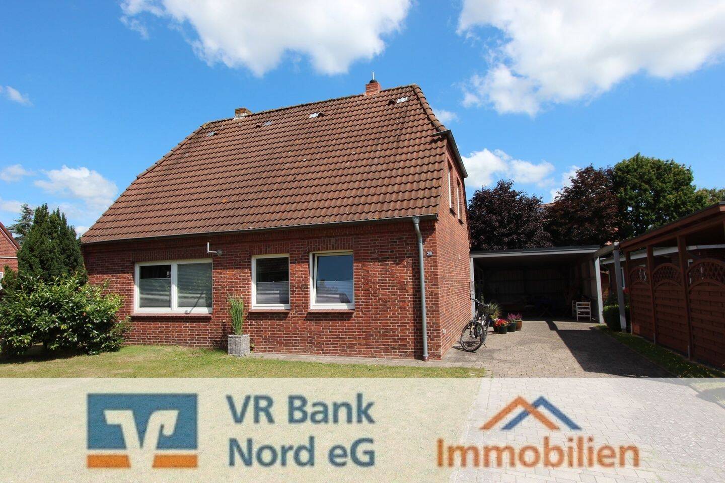Charmante Doppelhaushälfte mit Carport in attraktiver Lage, 25899 Niebüll