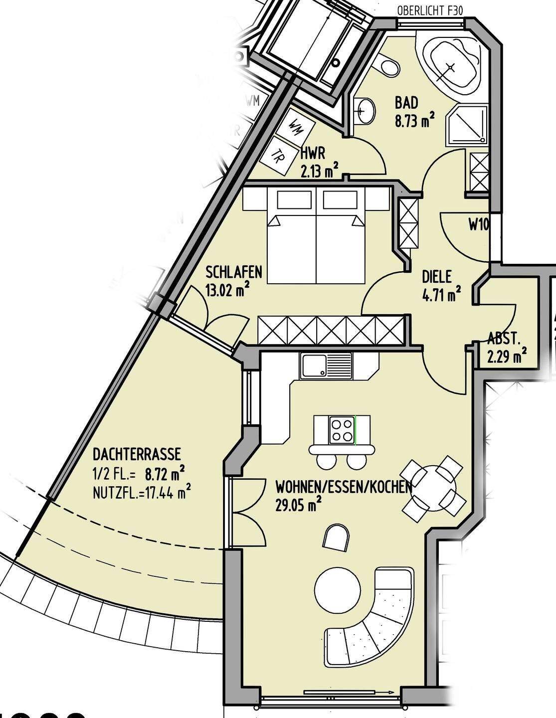 Helle 2 – Zimmer – Wohnung mit Dachterrasse im Cegléd-Park in Mühldorf am Inn, 84453 Mühldorf a. Inn