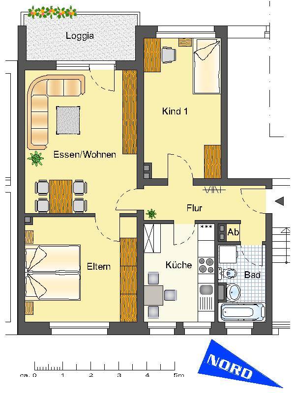 3-Zimmer-Wohnung in Detmold Knochenbach, 32756 Detmold