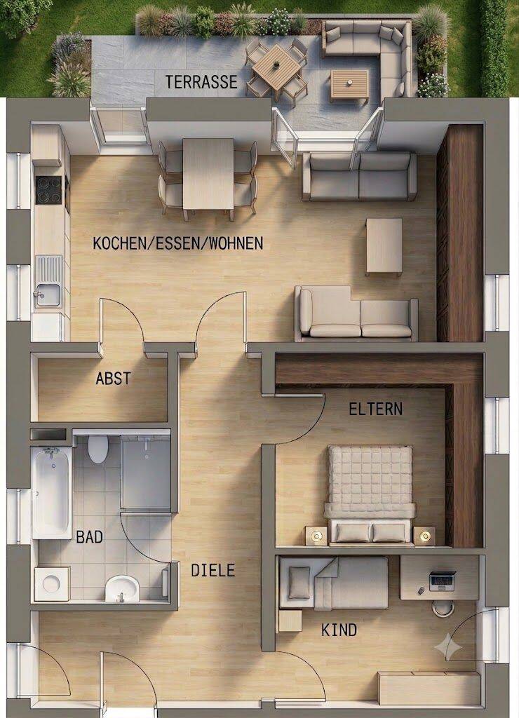 Mietwohnung, 3 Zimmer, 89 m², in Landshut, 84036 Landshut