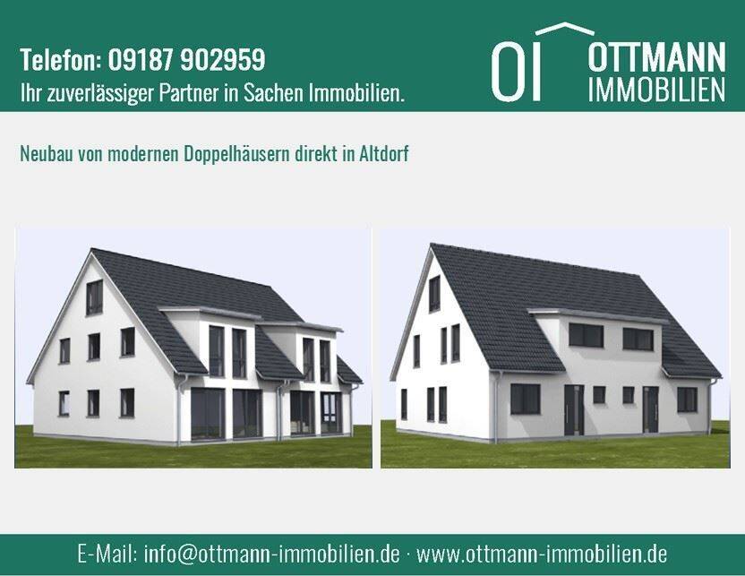 NEUBAU von modernen Doppelhäusern direkt in Altdorf, 90518 Altdorf b. Nürnberg