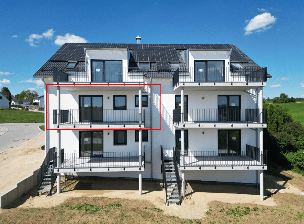 NEUBAU Erstbezug: 4-Zimmer Obergeschosswohnung mit großem Balkon!!!, 84098 Hohenthann