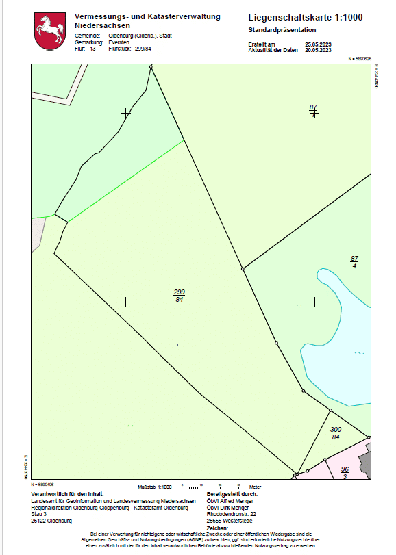 Tegelbusch Baugrundstück mit Blick ins Grüne. Provisionsfrei, 26129 Oldenburg (Oldb) (Bloherfelde Innenstadt Wechloy)