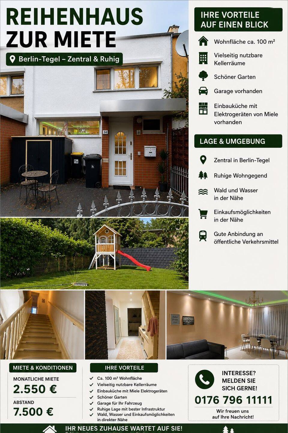 Haus zur Miete, 3 Zimmer, 100 m², in Berlin, 13469 Berlin (Reinickendorf)
