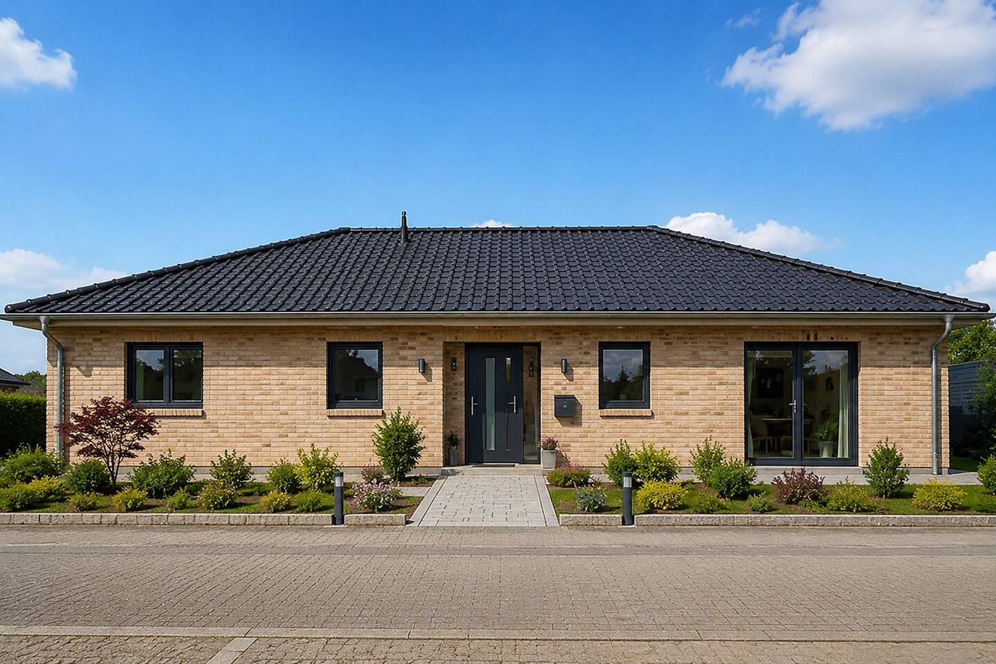 Neubau-Bungalow ca. 145 m² mit 5 Räumen – Wohnkomfort auf einer Ebene — in unverbaubarer Bestlage, 25462 Rellingen