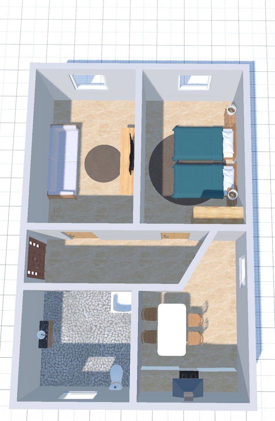Modernes WG-Zimmer in frisch kernsanierter 2-Zimmer-Wohnung (45 m²) in Nürnberg-Eibach, 90451 Nürnberg (Eibach Hafen Maiach Reichelsdorf Röthenbach bei Schweinau)