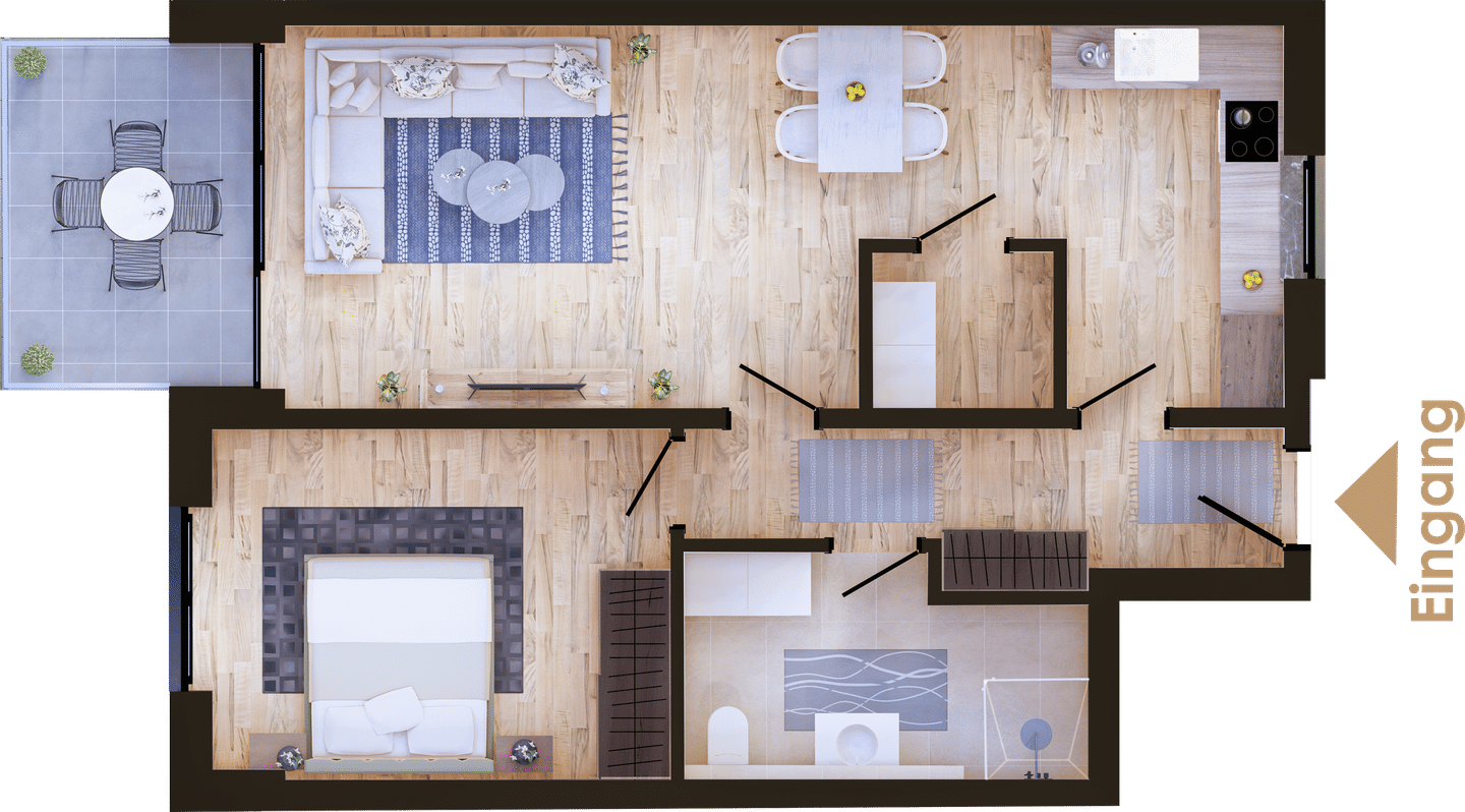 2-Zimmer-Neubauwohnung Whg 9 im Obergeschoss in Nettetal-Leuth, 41334 Nettetal