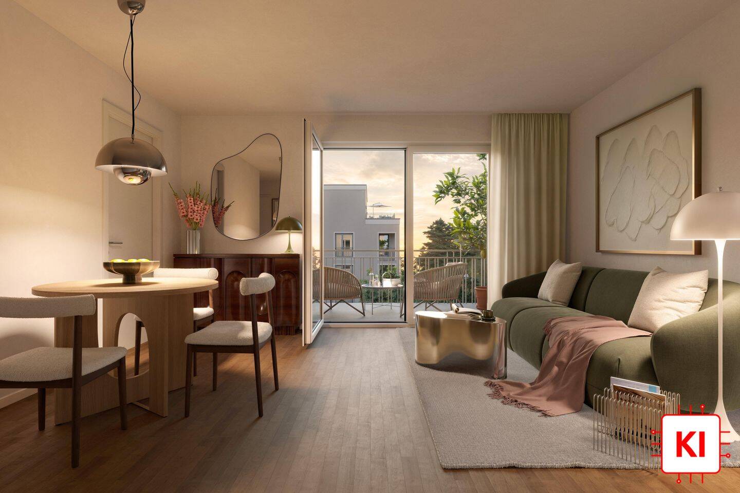 KFW55! – Idyllisch wohnen vor den Toren Münchens – Exklusive 2-Zimmer-Wohnung mit Ostbalkon!, 85764 Oberschleißheim