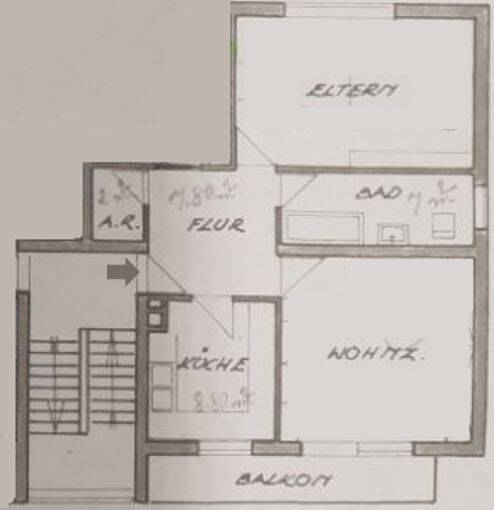 Lichtdurchflutete Räume – 2 Zimmer mit Balkon – saniert!, 83308 Trostberg