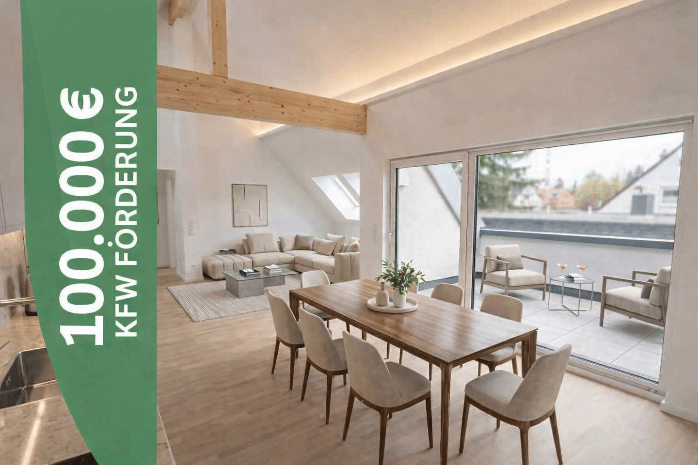Traumwohnung im Dachgeschoss mit Förderung, 80999 München (Allach-Untermenzing)