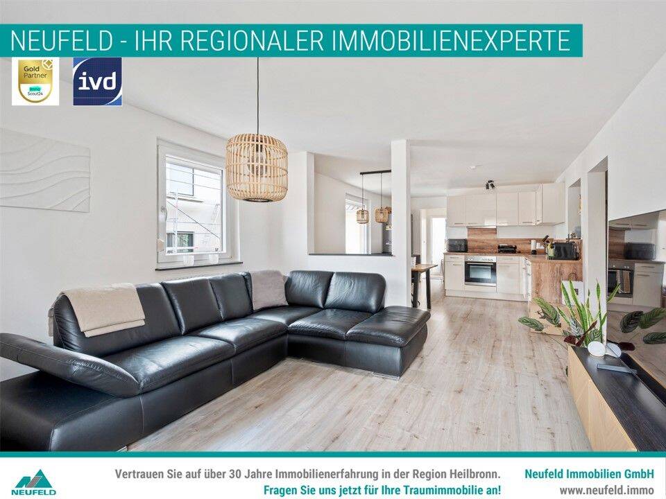Moderne 3,5 Zimmer Wohnung mit schönem Balkon zu verkaufen !, 74196 Neuenstadt am Kocher