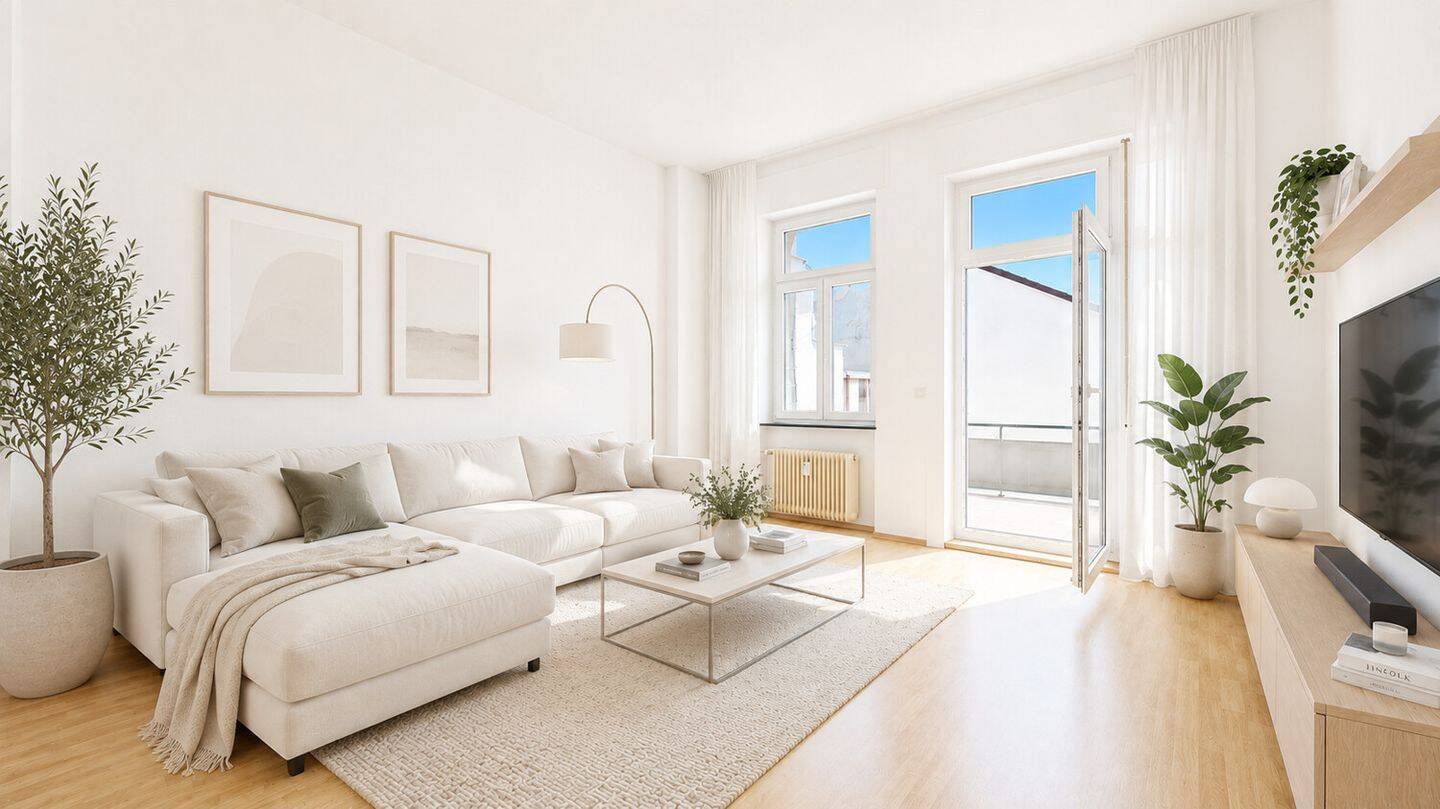 Helle Vier-Zimmer-Altbauwohnung mit Balkon in Mainnähe, 65929 Frankfurt am Main (Höchst Schwanheim Unterliederbach)