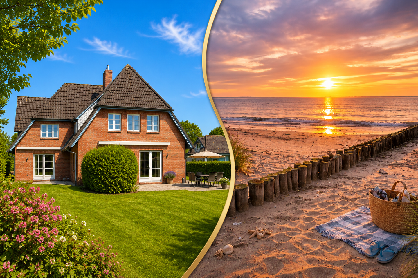 Zu Fuß zum Sonnenuntergang an den Strand – Ihr Ferienhaus in strandnaher Lage von Utersum, 25938 Utersum