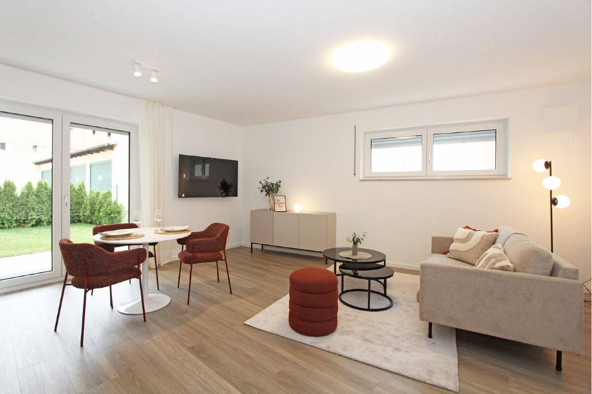 Neubau-Erstbezug! Stilvoll möblierte 1-Zi-Whg mit ruhiger Terrasse in München-Laim, 80687 München (Laim Pasing-Obermenzing)