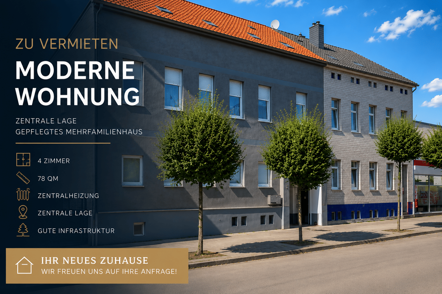 4-Zimmer-Wohnung mit 78 m² ab sofort zu vermieten, 99734 Nordhausen