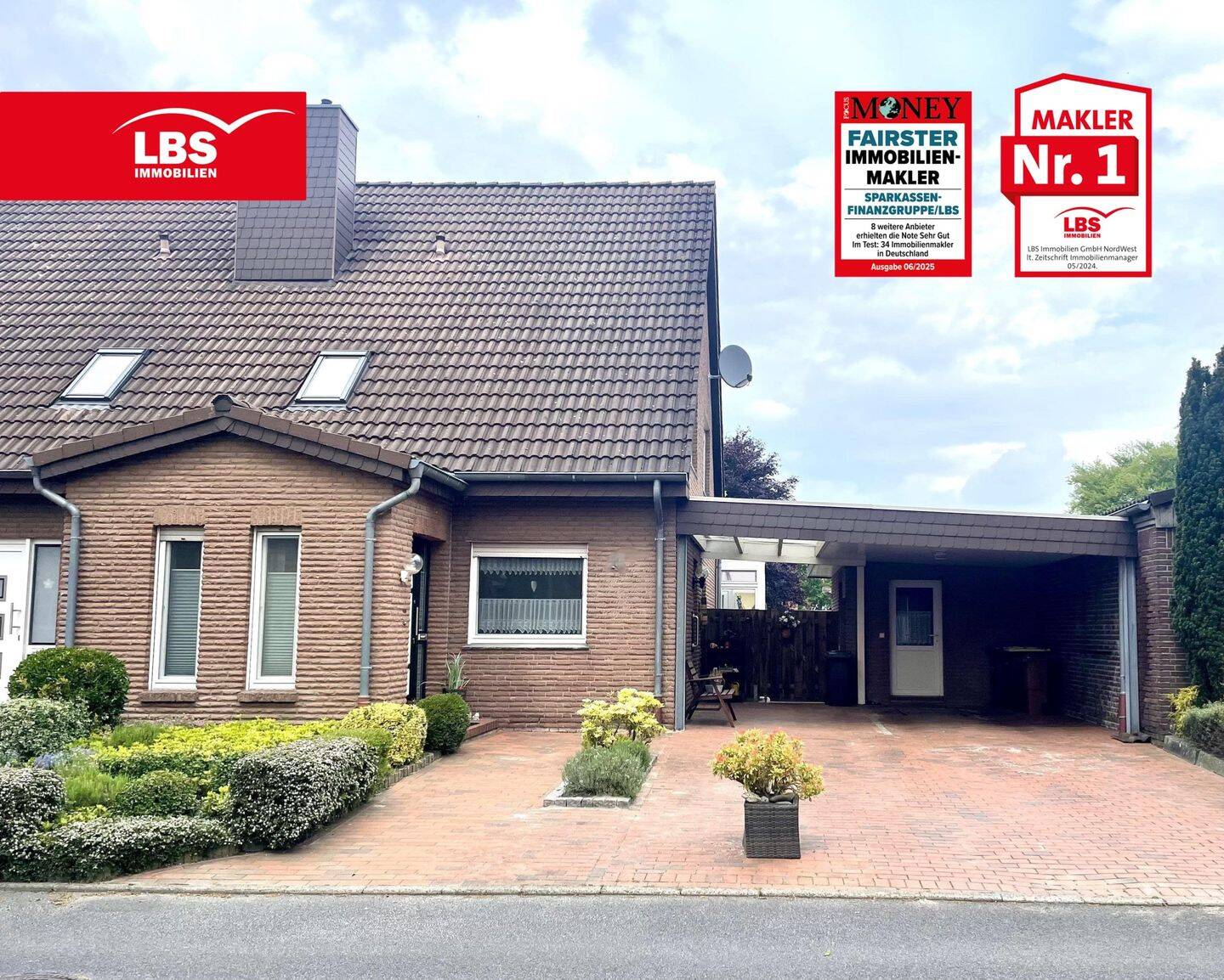 Doppelhaushälfte mit Wintergarten, Terrasse & 2 Carports am Untenende, 26871 Papenburg