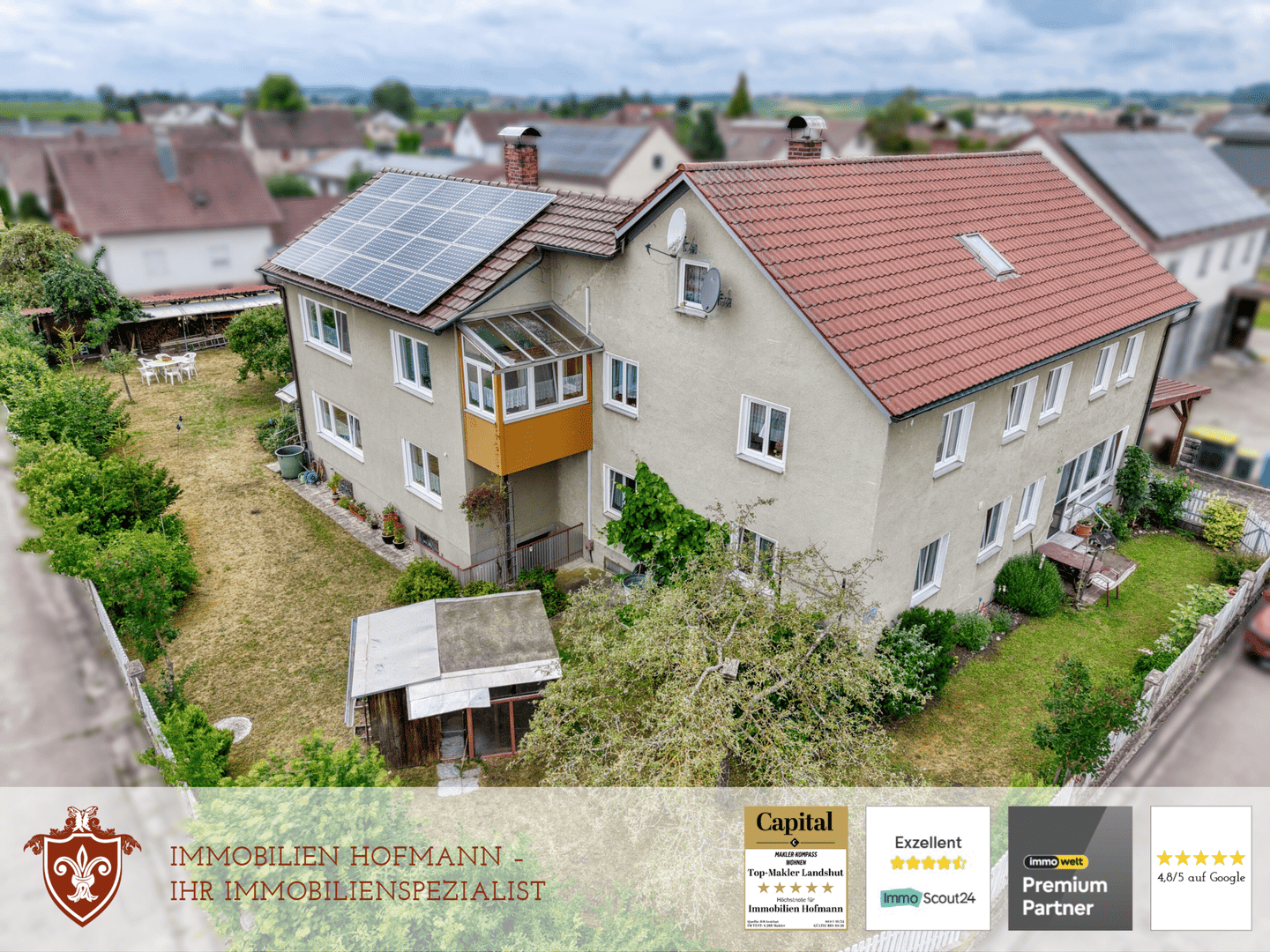 ***Großzügiges Mehrfamilienhaus mit 3 Wohneinheiten, PV- Anlage, Garagen & Werkstatt***, 94431 Pilsting