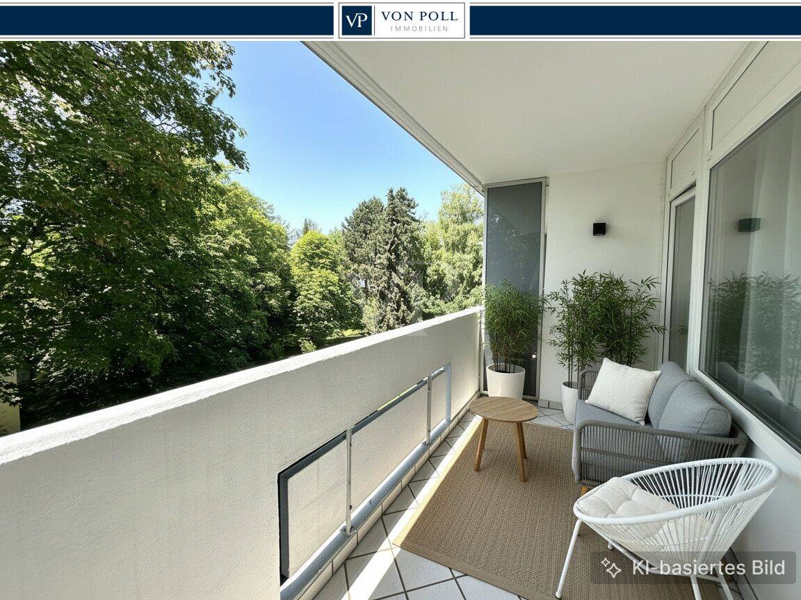 VON POLL – BAD HOMBURG: Barrierefreies 1-Zi-Appartement mit Balkon und Stellplatz – zentrale Lage, 61348 Bad Homburg v.d. Höhe