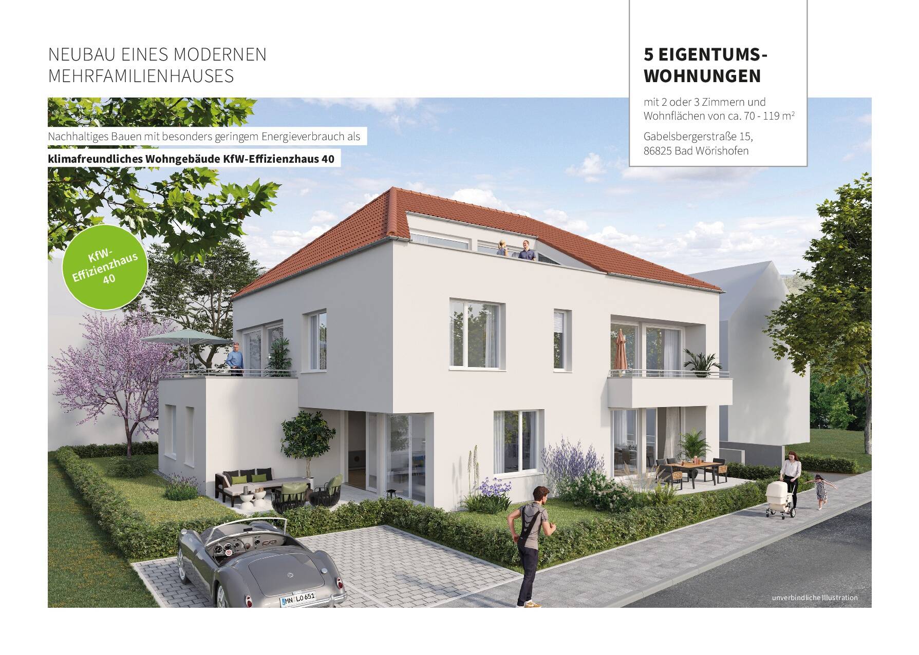 Gartenwohnung in Bad Wörishofen – Modernität trifft auf gefördertes Effizienzhaus 40!, 86825 Bad Wörishofen