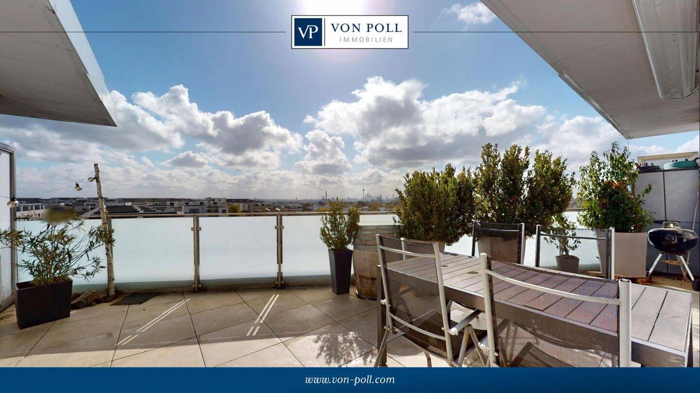 Skylineblick inklusive: Hochwertige Maisonette mit sonniger Dachterrasse, 60438 Frankfurt am Main (Kalbach-Riedberg Niederursel)