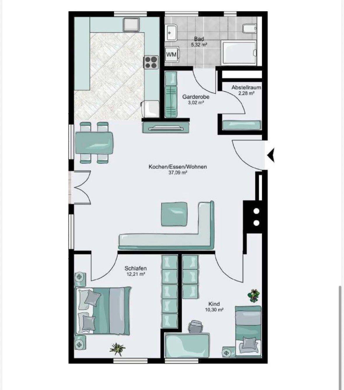 Mietwohnung, 3 Zimmer, 73 m², in Ismaning, 85737 Ismaning