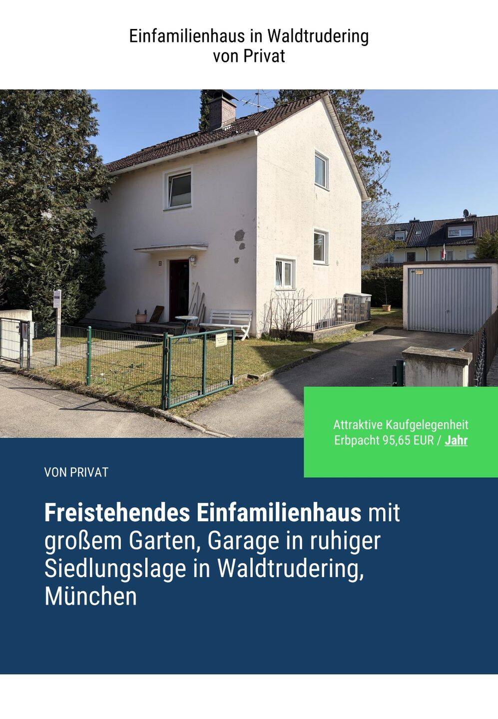 Freistehendes Einfamilienhaus in München – Waldtrudering, 81827 München (Ramersdorf-Perlach Trudering-Riem)