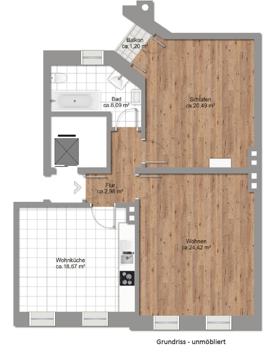 🏡 Sanierte 2-Zimmer-Wohnung in der Magdeburger Altstadt – sofort bezugsfrei